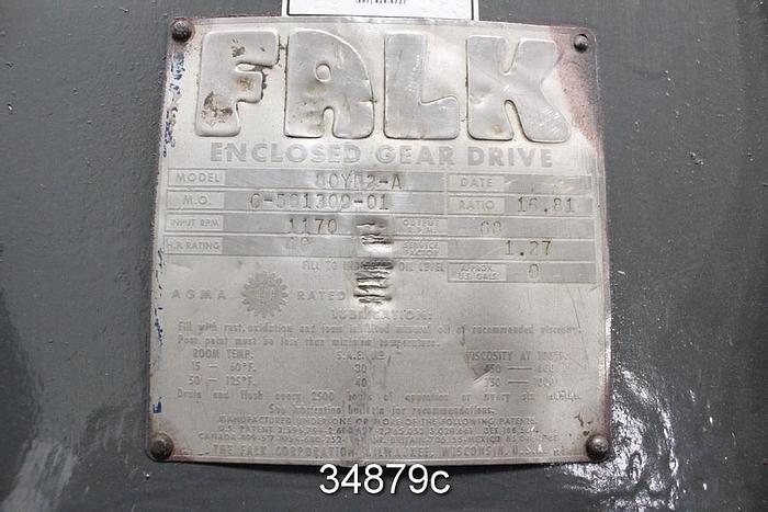 Refurbished Falk 80Y02-A Enclosed Gear Drive, 16.81/1 Ratio #34879