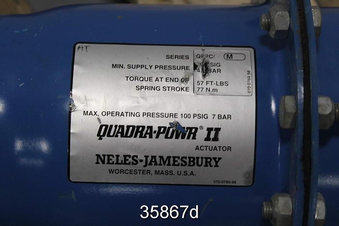 Used Neles Jamesbury 4" Air Operated Butterfly Valve, 815L-11-3600MT #35867