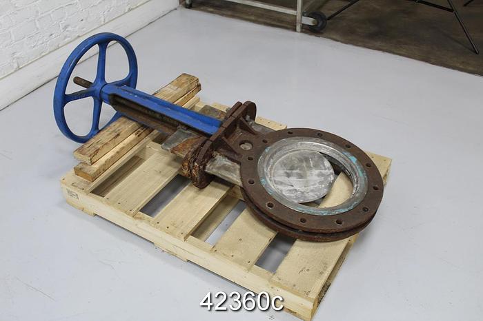 Used Fabri-valve 12" Hand Operated Knife Gate Valve #42360