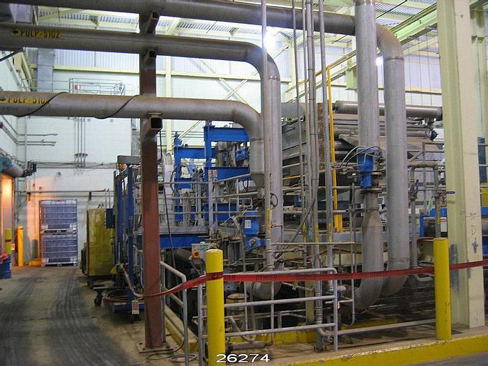 Used Andritz DWPED-2025HP Wet Lap Press,  2-Meter Wide, With Lamb Gray/Andritz Cutter Lay Boy With Andritz Vacuum Transfer Belt And Lamb Gray/Oval Bale Press And Bale Line With Scale #26274