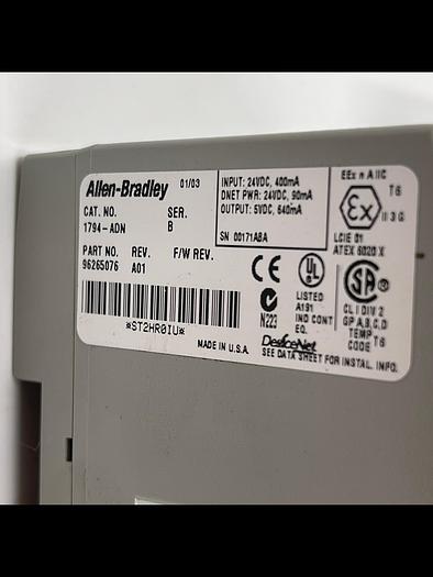 Used Allen-Bradley 1794-ADN SER B, 1794-TB3S Ser A, 1794-IB16 Ser A, 1794-OB16P Ser A 