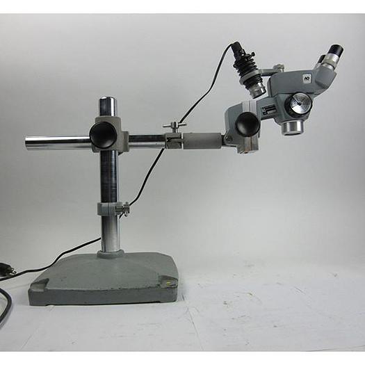 Used American Optical Binocular Microscope Cycloptic 56 Microscope Series w/ 651 Transformer Illuminator AO