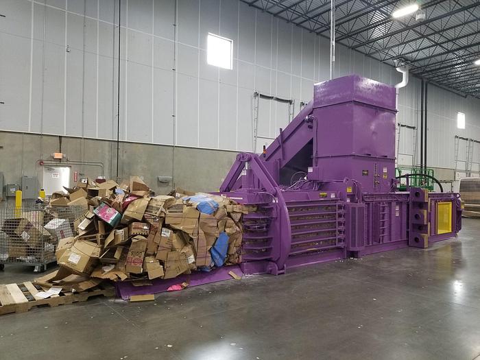 Used MARATHON NEXGEN HORIZONTAL WIDE MOUTH BALER MODEL EWS 7248-975 TIEger SERIES 9" CYLINDER 75hp