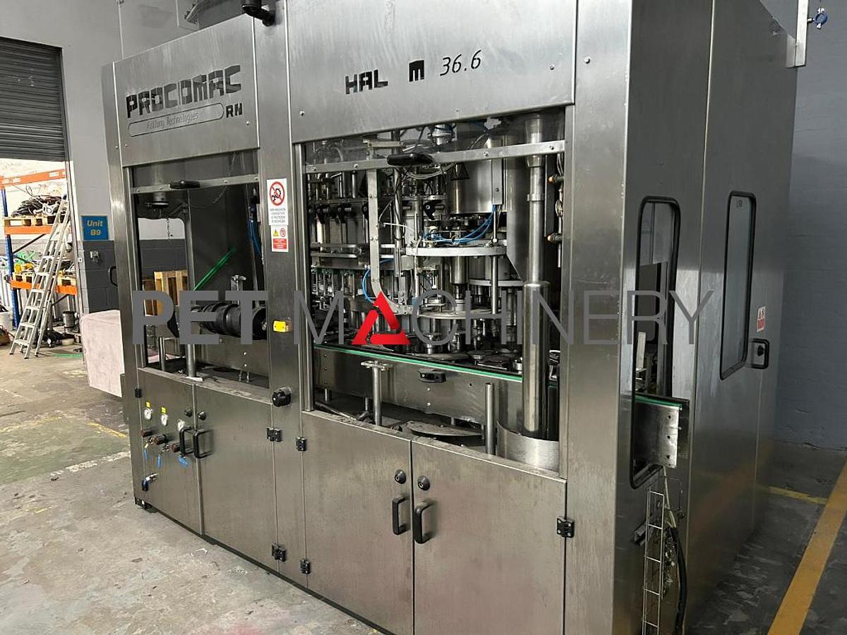 Used 1999 Poggio Rinser / Procomac Filler / Arol Crown capper for Glass Bottles