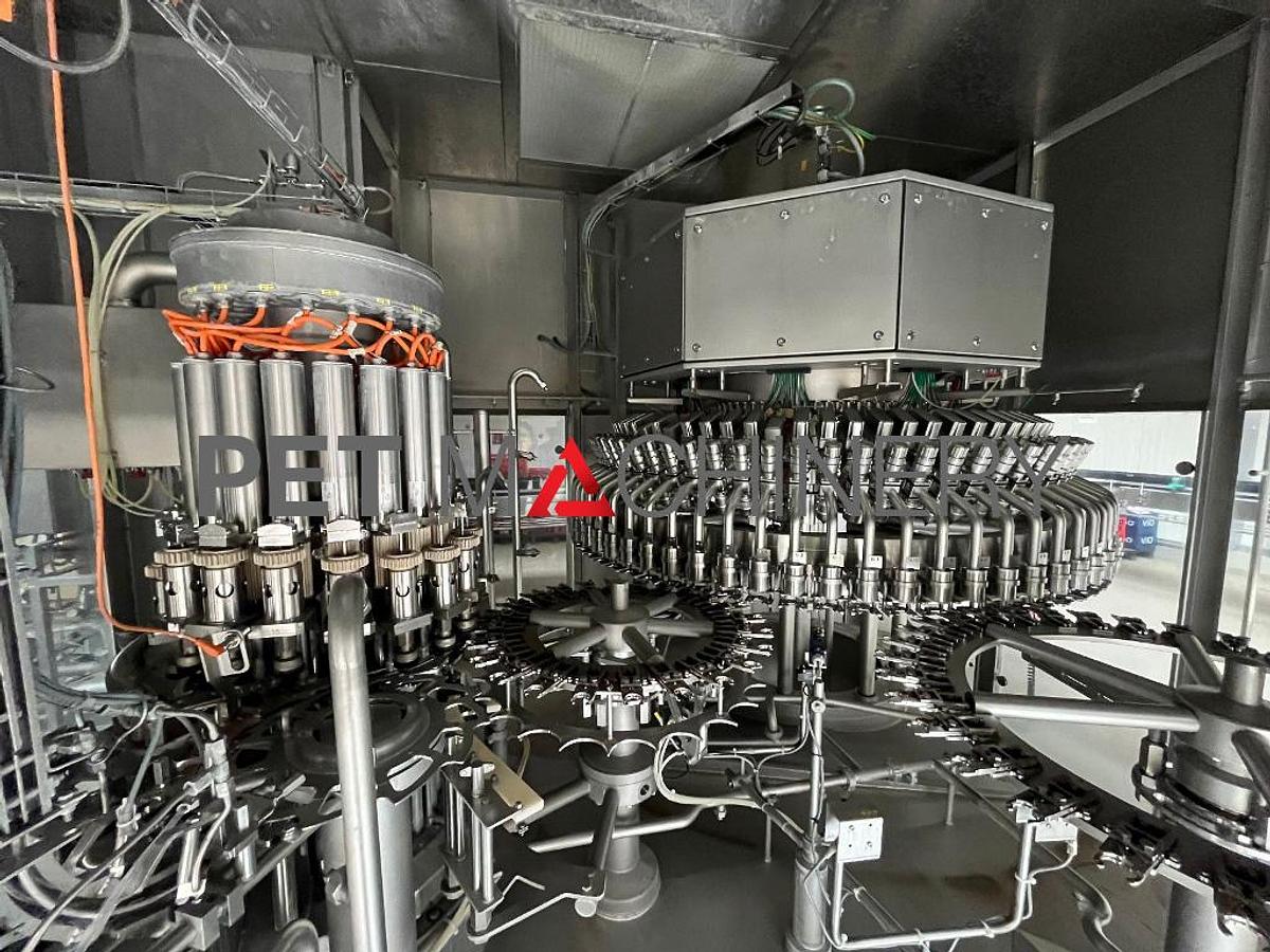 Used 2008 Krones Volumetic 72 valve PET Filler/Capper