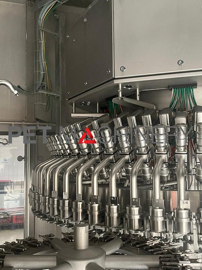 Used 2008 Krones Volumetic 72 valve PET Filler/Capper