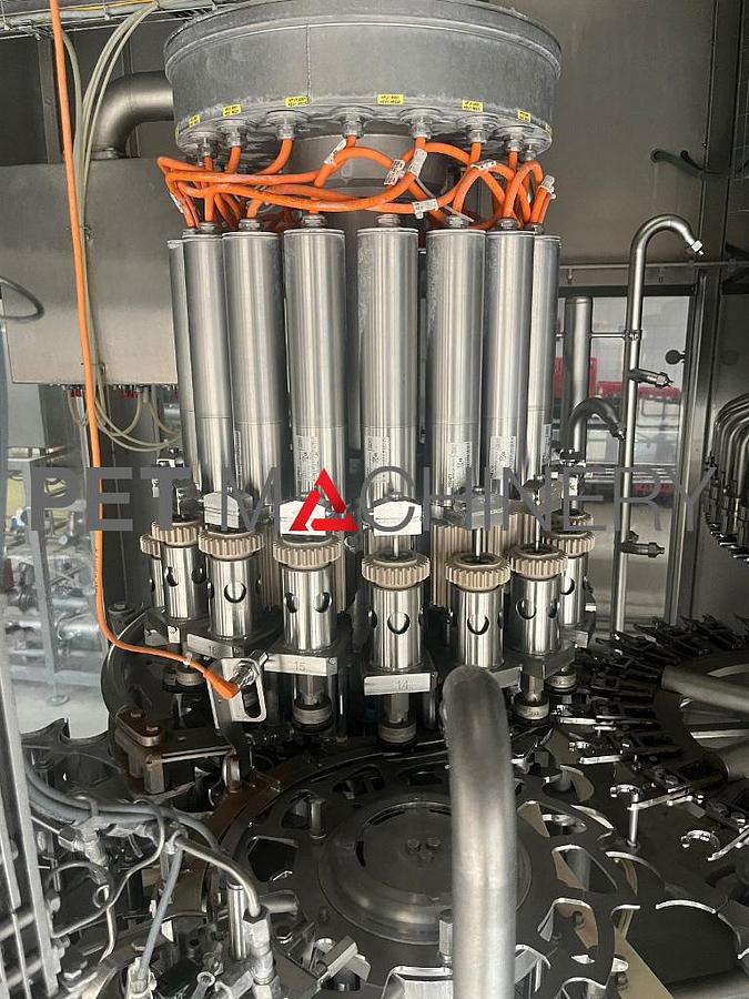 Used 2008 Krones Volumetic 72 valve PET Filler/Capper