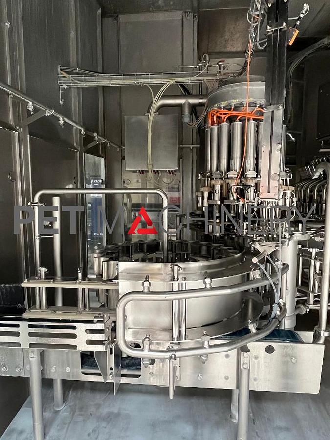 Used 2008 Krones Volumetic 72 valve PET Filler/Capper