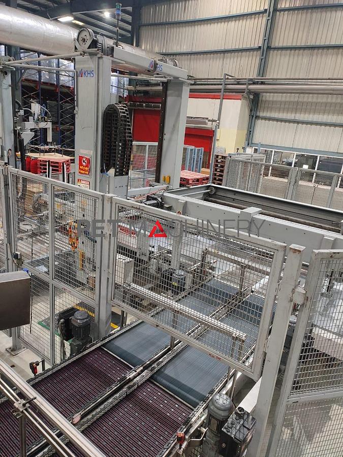 Usado 2012 Línea completa de 36.000 bph KHS para el embotellado de refrescos carbonatados en PET