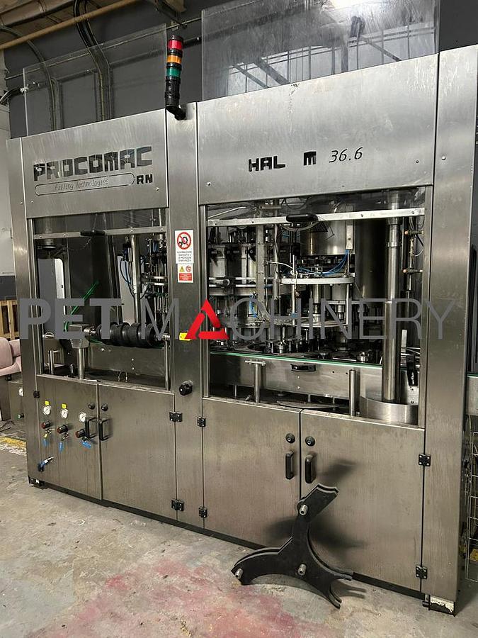 Used 1999 Poggio Rinser / Procomac Filler / Arol Crown capper for Glass Bottles