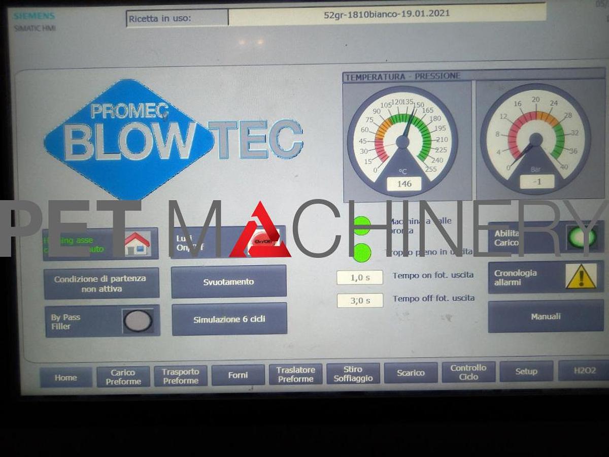 Usado 2017 Blowtec Electra 4 PET estiramiento máquina de moldeo por soplado