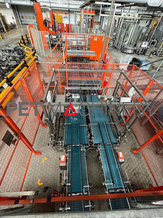 Usado 2006 Kisters / Strema Sistema de paletización de botellas PET