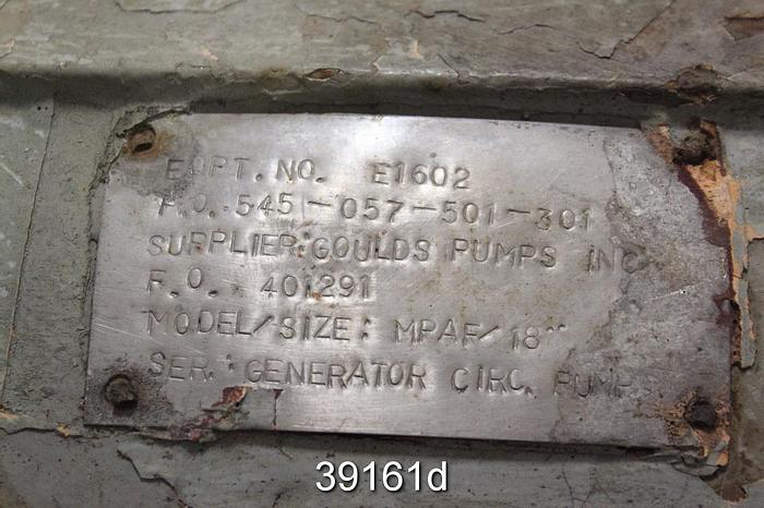 Used Goulds MPAF 18x18 Axial Flow Pump Power End #39161