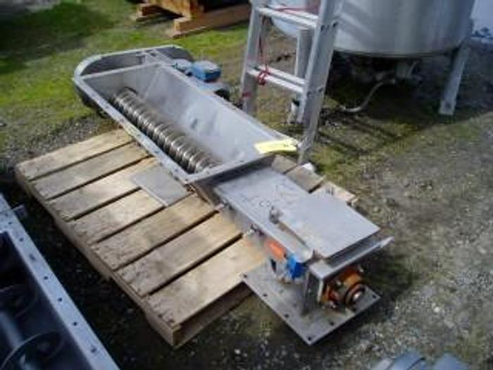 Used Feeder, Screw, 6" X 5', S/st, 1.2 HP, #S733522