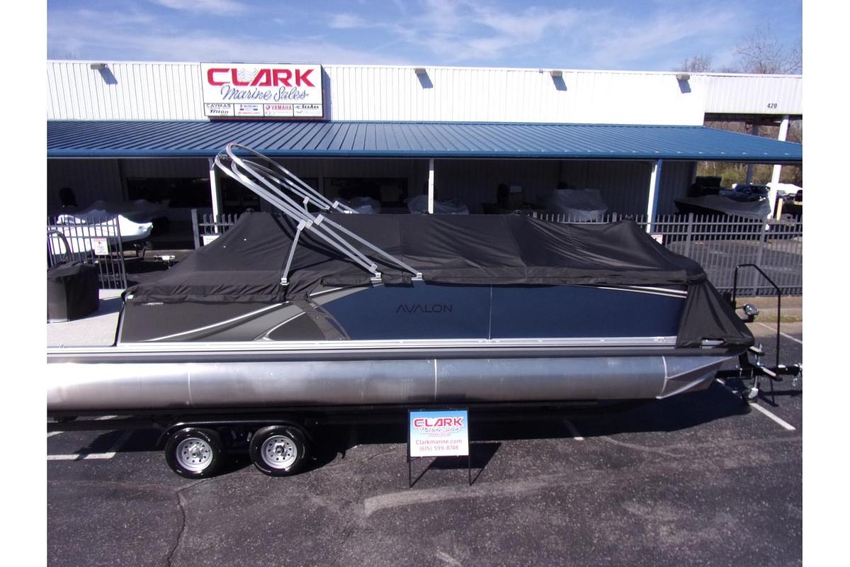 2025 Avalon 25 LSZ Quad Lounger Shift triple log with Mercury 250 Pro XS 4-stroke