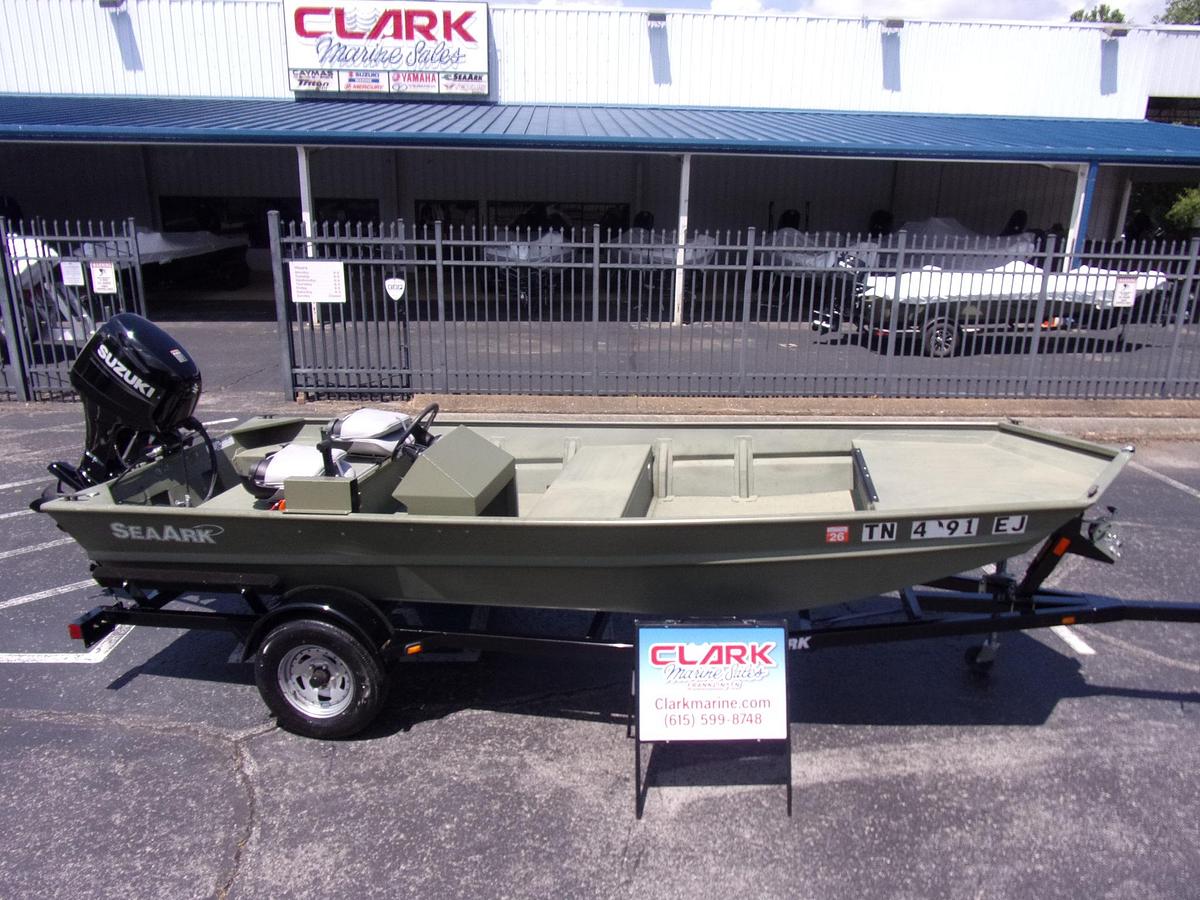 Used 2015 SeaArk 1652 Side Console with low hour, 2023 Suzuki DF 50 4-stroke