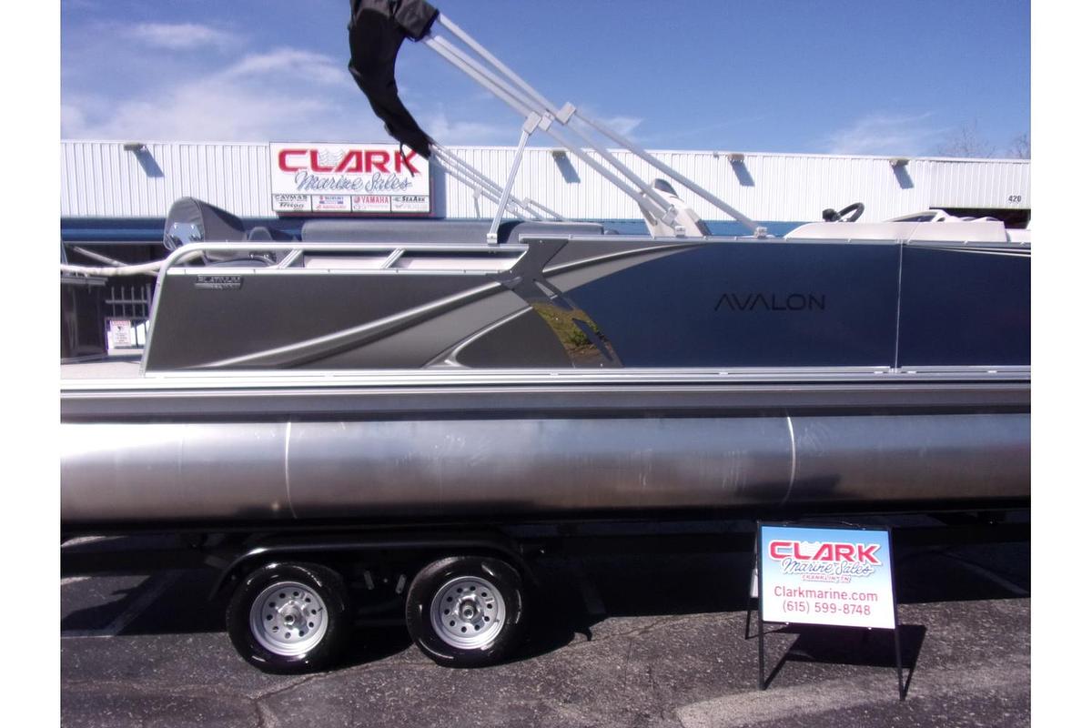 2025 Avalon 25 LSZ Quad Lounger Shift triple log with Mercury 250 Pro XS 4-stroke