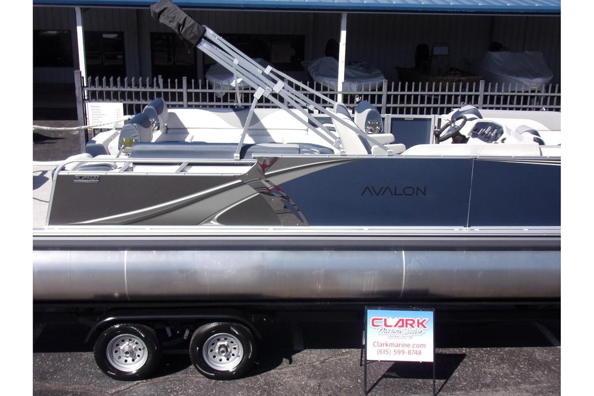 2025 Avalon 25 LSZ Quad Lounger Shift triple log with Mercury 250 Pro XS 4-stroke