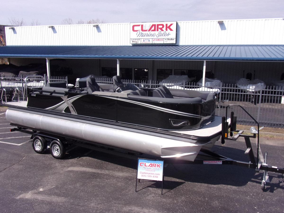 2026 Avalon 23 LSZ Quad Lounger Shift triple log with Suzuki DF 250 SS 4-stroke