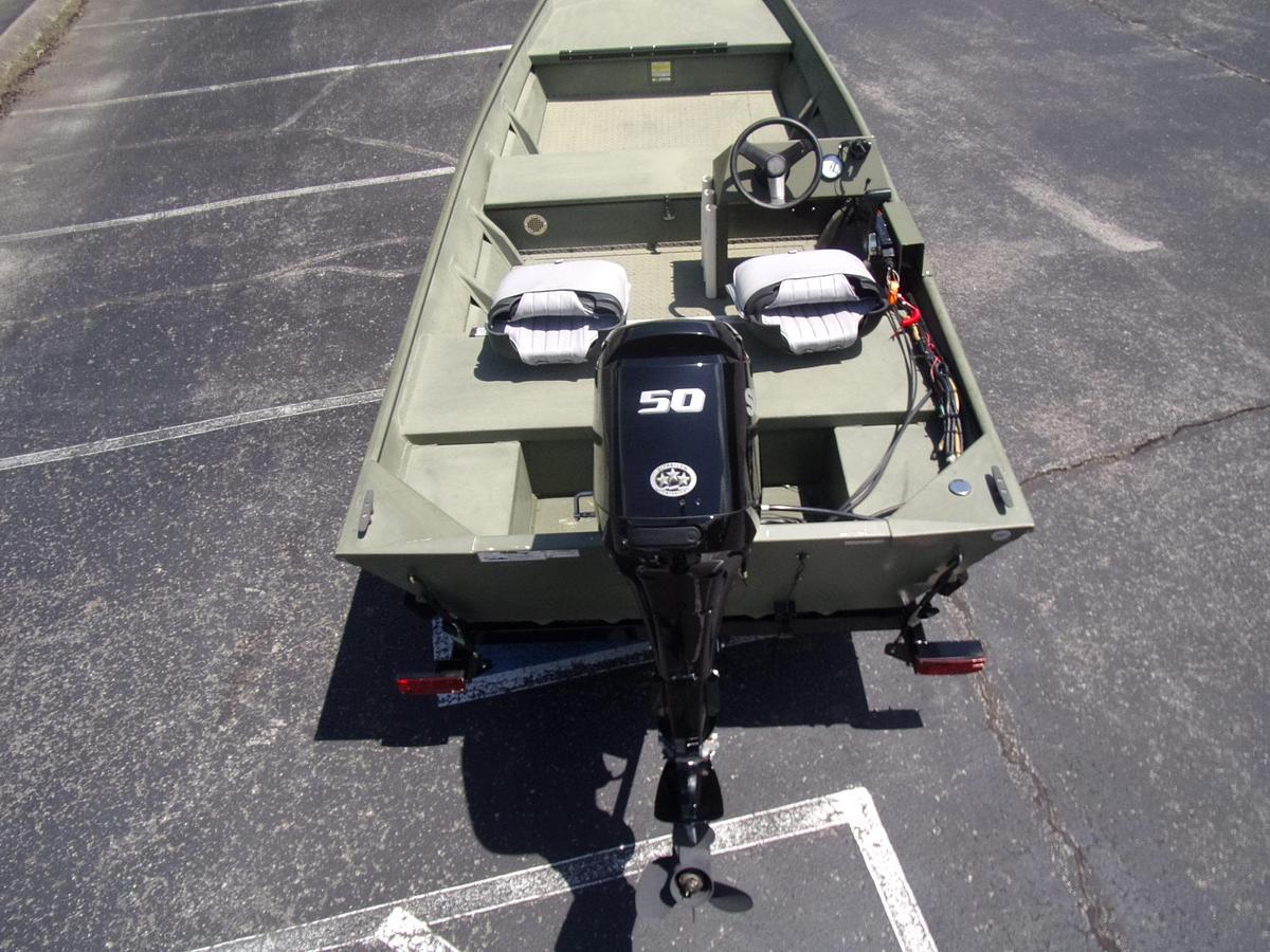Used 2015 SeaArk 1652 Side Console with low hour, 2023 Suzuki DF 50 4-stroke