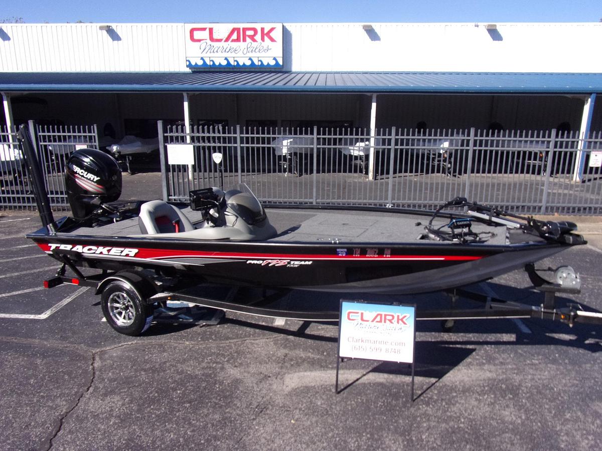Used 2017 Tracker 175 TXW with Mercury 75 4-stroke, brand new carpet, Garmin 93 SV and Power Pole