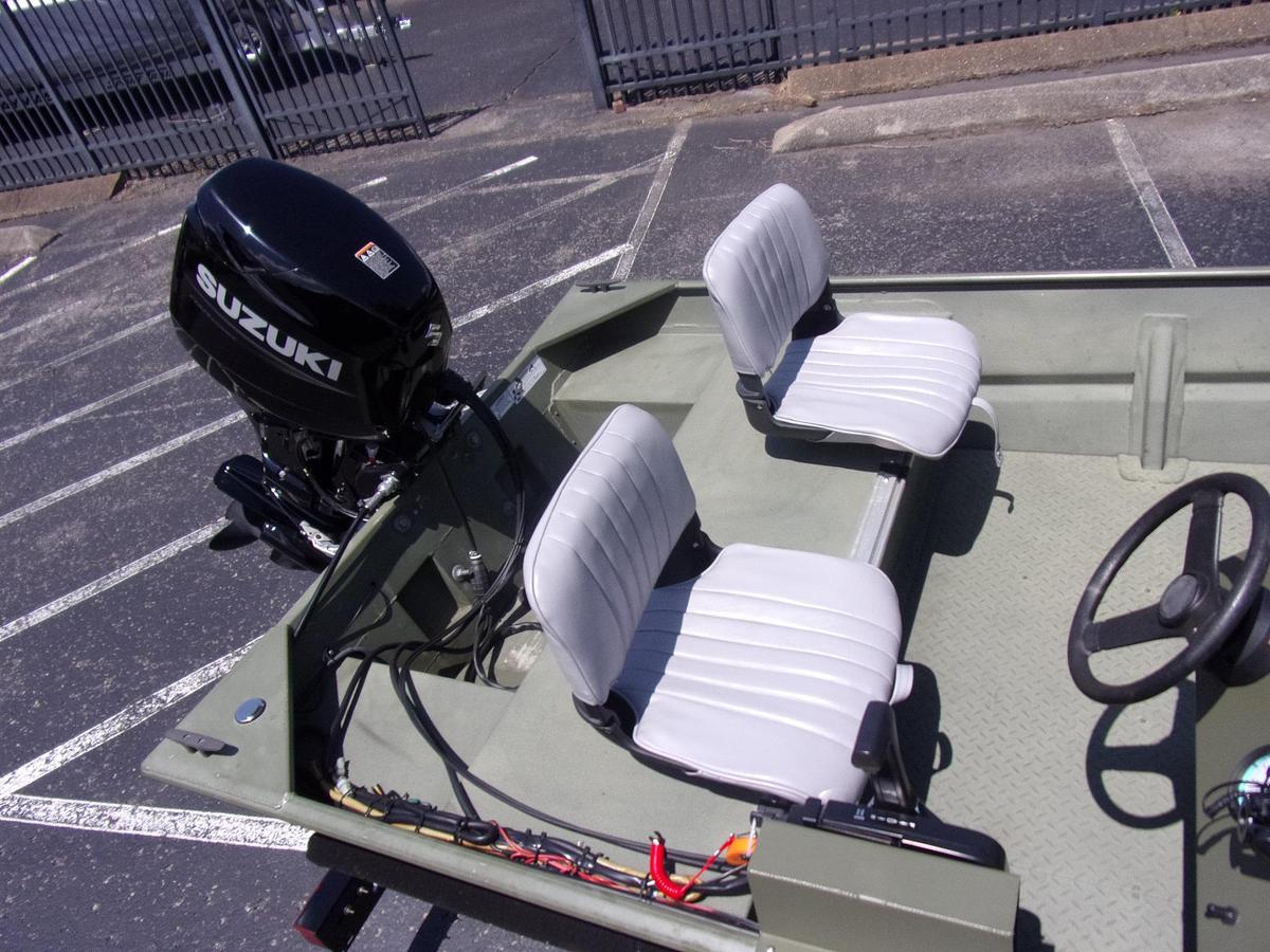 Used 2015 SeaArk 1652 Side Console with low hour, 2023 Suzuki DF 50 4-stroke