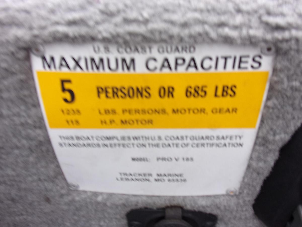 Used 2004 Tracker 185 PT with 2021 Mercury 115 4-stroke with 11 hours!