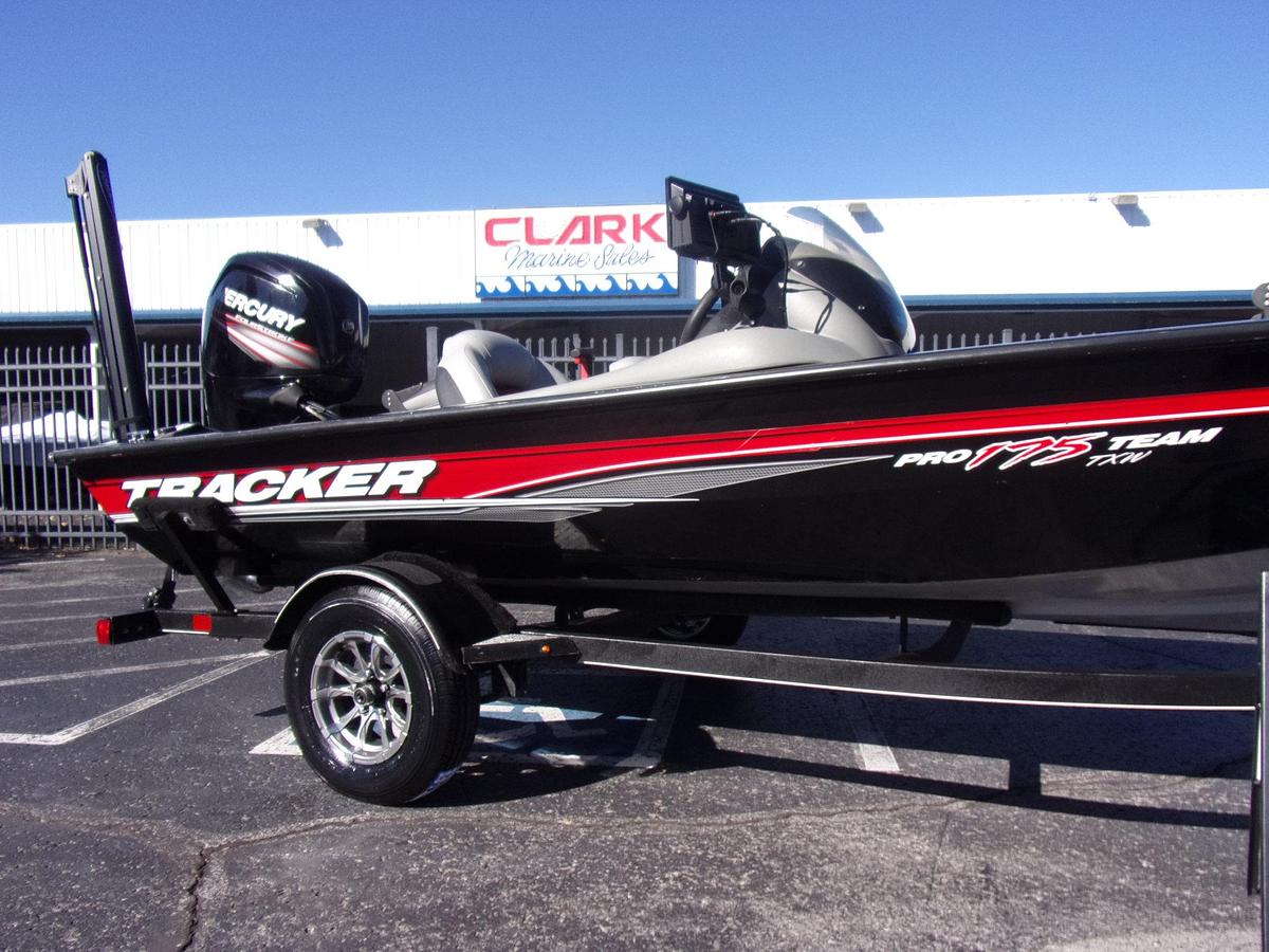 Used 2017 Tracker 175 TXW with Mercury 75 4-stroke, brand new carpet, Garmin 93 SV and Power Pole