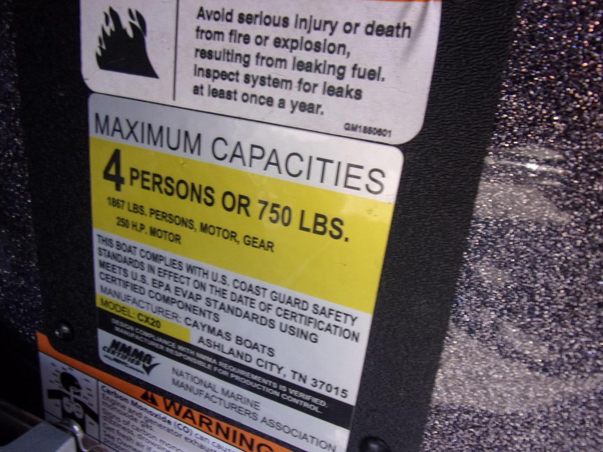 Used 2020 Caymas CX 20 with Mercury 250 L Pro XS