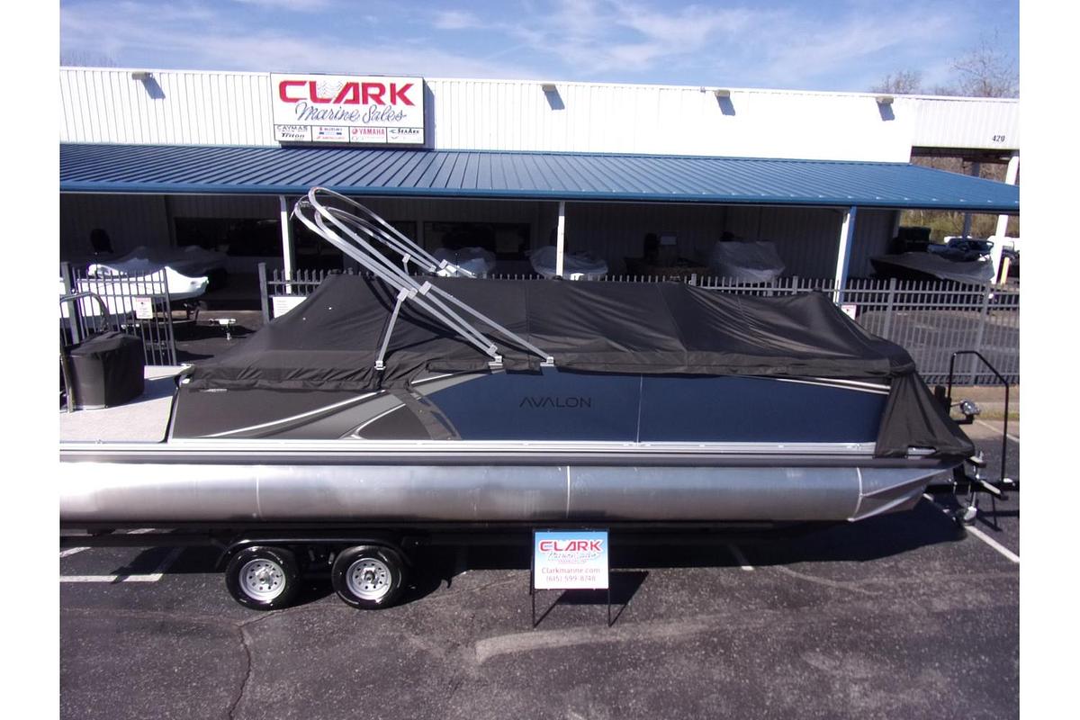 2025 Avalon 25 LSZ Quad Lounger Shift triple log with Mercury 250 Pro XS 4-stroke