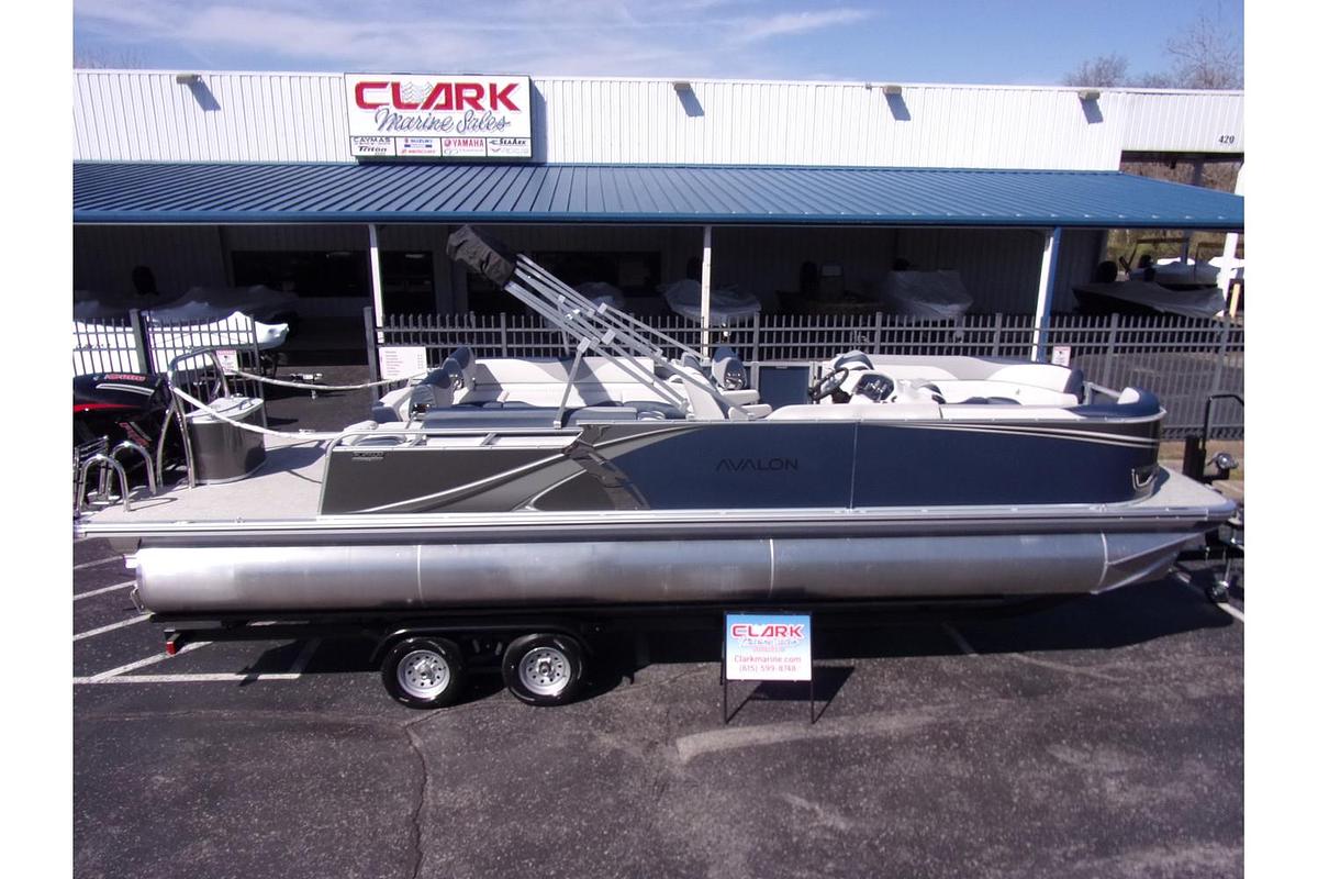 2025 Avalon 25 LSZ Quad Lounger Shift triple log with Mercury 250 Pro XS 4-stroke