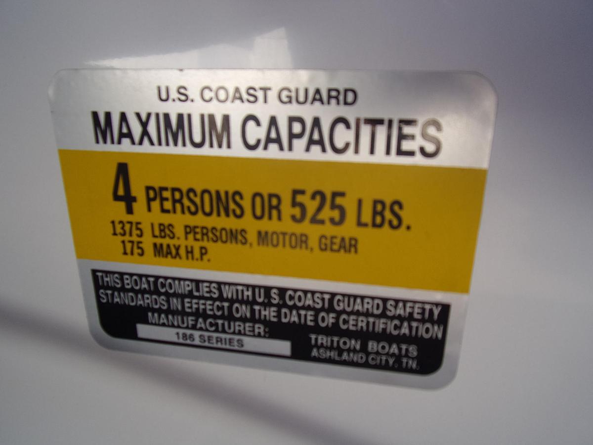 Used 2006 Triton TR 186 with Mercury 150 Optimax - 82 hours!