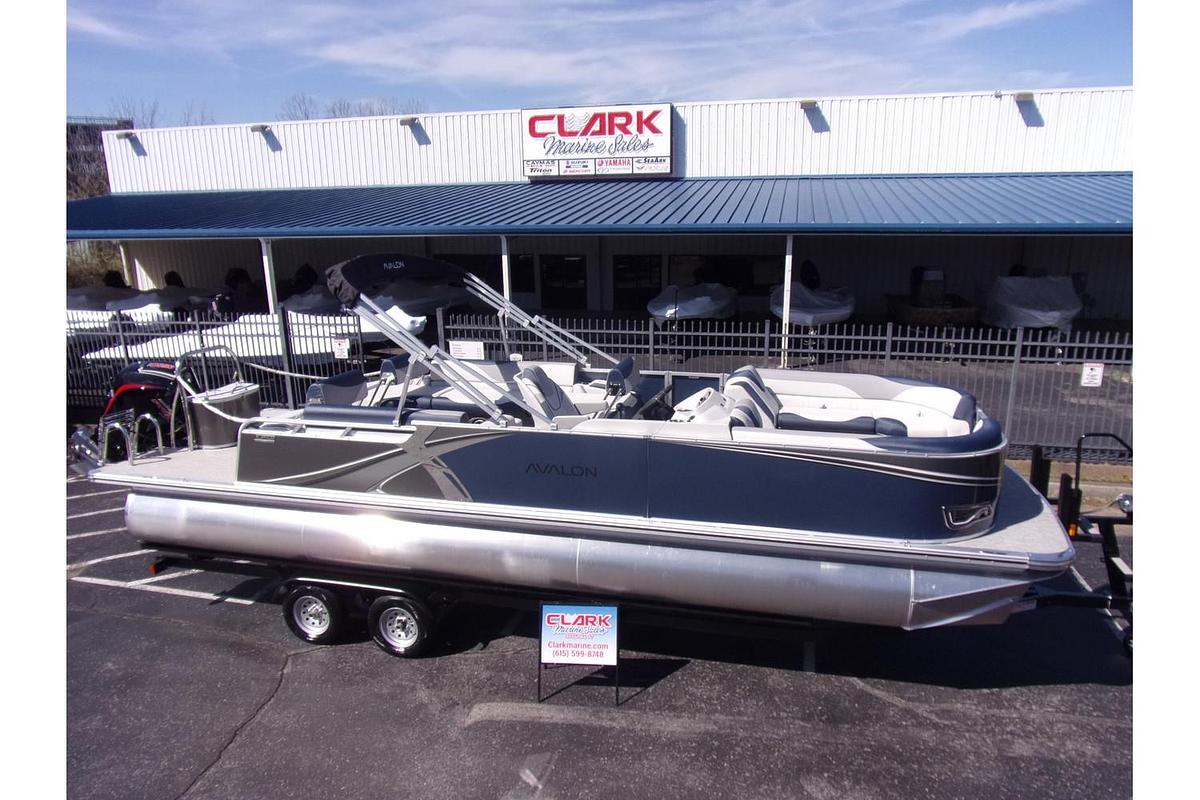 2025 Avalon 25 LSZ Quad Lounger Shift triple log with Mercury 250 Pro XS 4-stroke