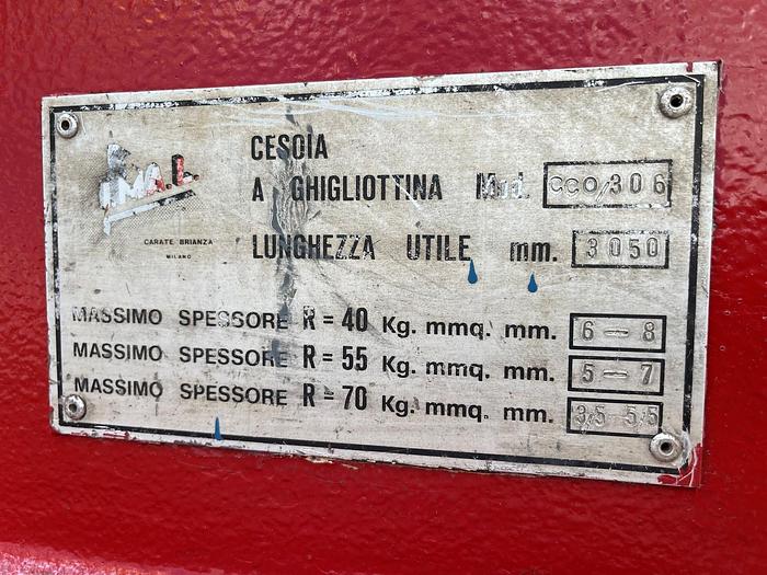 Usato CESOIA IMAL IDRAULICA 3000X8