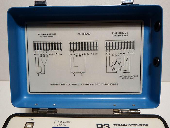 Used VISHAY Instruments P3 portable Strain Gauge Indicator Recorder MM120-001469 (H1)