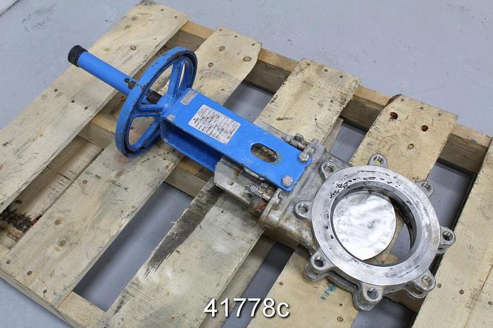 Used Orbinox 203434R 6" Hand Operated Knife Gate Valve #41778