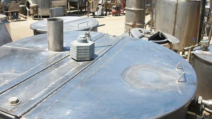 Used Tank, 200 Gallon, Stainless Steel, 36" x 48", Agitated, OT/CB, Single Wall #S741258