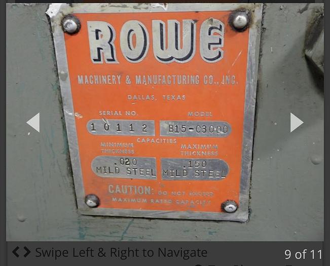 Used ROWE B15