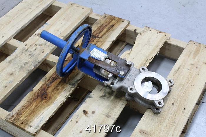 Used Orbinox 3" ET Series 20 Hand Operated Knife Gate Valve #41797