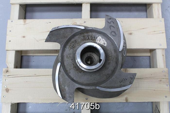 Used Goulds 3175 8x10x18 4-Vane 14" Stainless Steel Impeller #41705