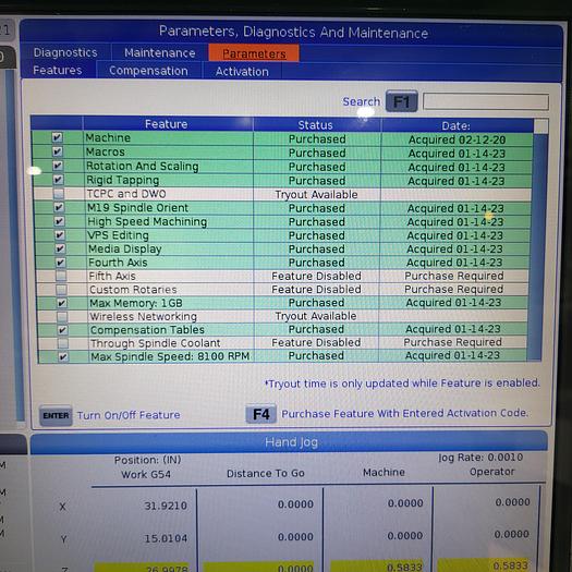Used 2018 HAAS VF-3 4-Axis CNC Vertical Machining Center