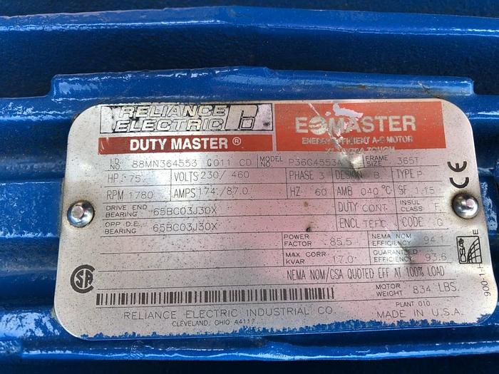 Used 75HP FAN BLOWER