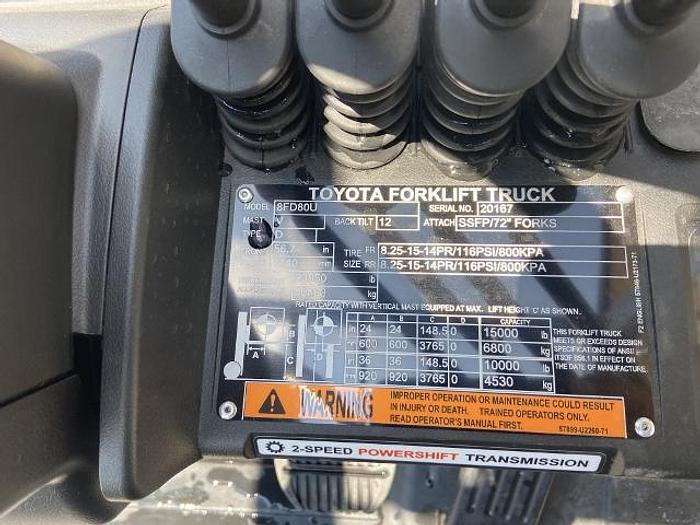 Used 2020 Toyota Rough Terrain Large Capacity Forklift