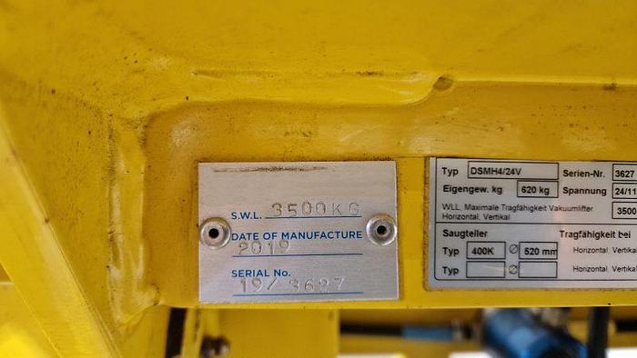 Used Sold - 06/22 - 2019 Kappel Hydraulica 3500 Glass Vacuum Lifter