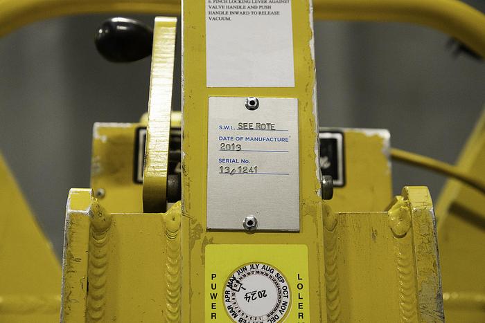 Used 2013 Wood's Powr-Grip MRTA6 Glass Vacuum Lifter