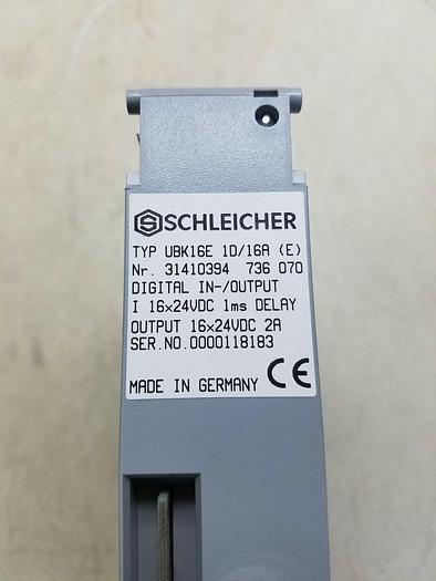 Used SCHLEICHER PLC Module UBK16E 1D/16A(E)