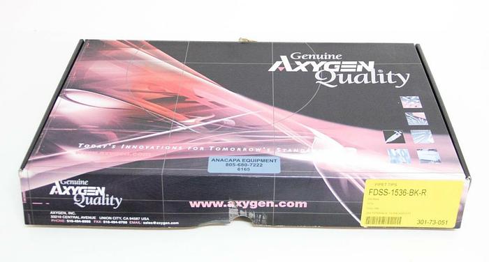 Used Axygen 1536-well tips 50µL Black Non-filtered Non-sterile Fine Point SLAS (6165)