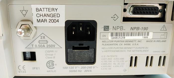 Gebraucht Nellcor Puritan Bennett NPB-190 Pulsoximeter 