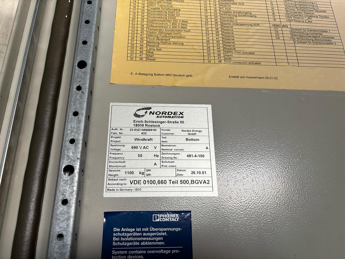 Gebraucht Nordex N 60 1,3 MW Bodensteuerschrank mit Display