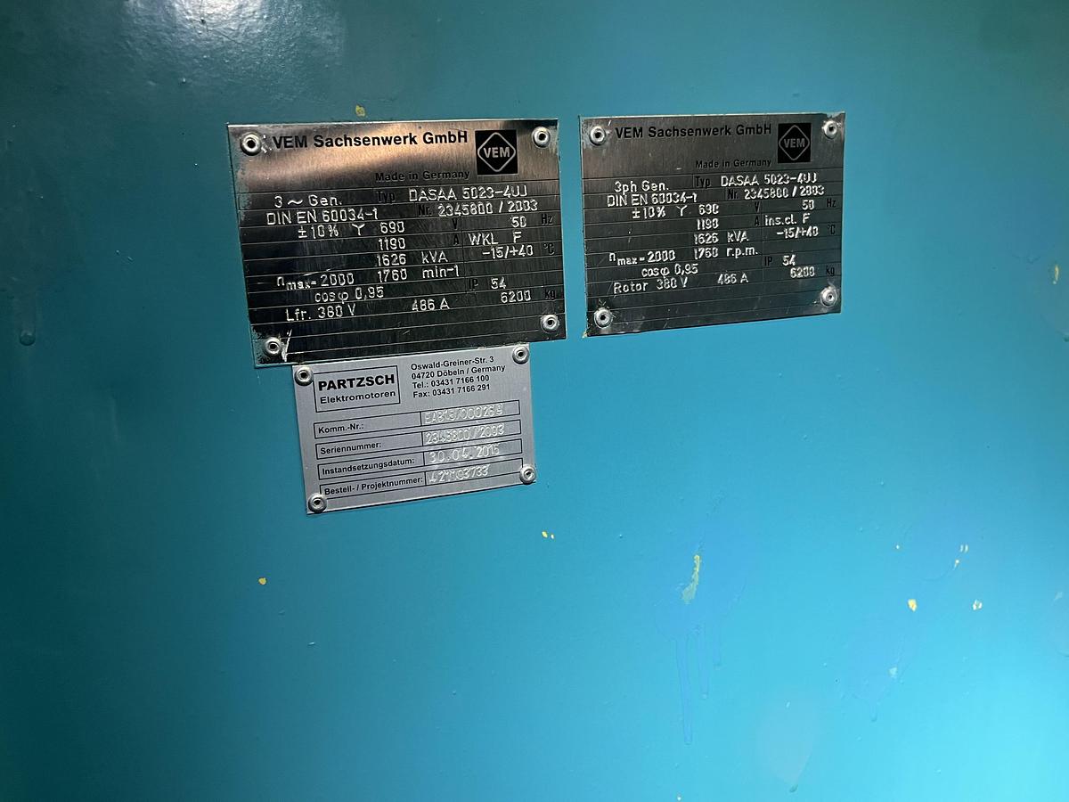 Gebraucht Ge 1.5 Generator VEM DASAA 5023 4UJ überholt 2015